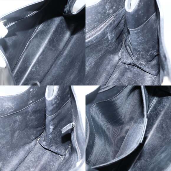 GUCCI Shoulder Bag Leather Black Silver 001 001 - Picture 12 of 13